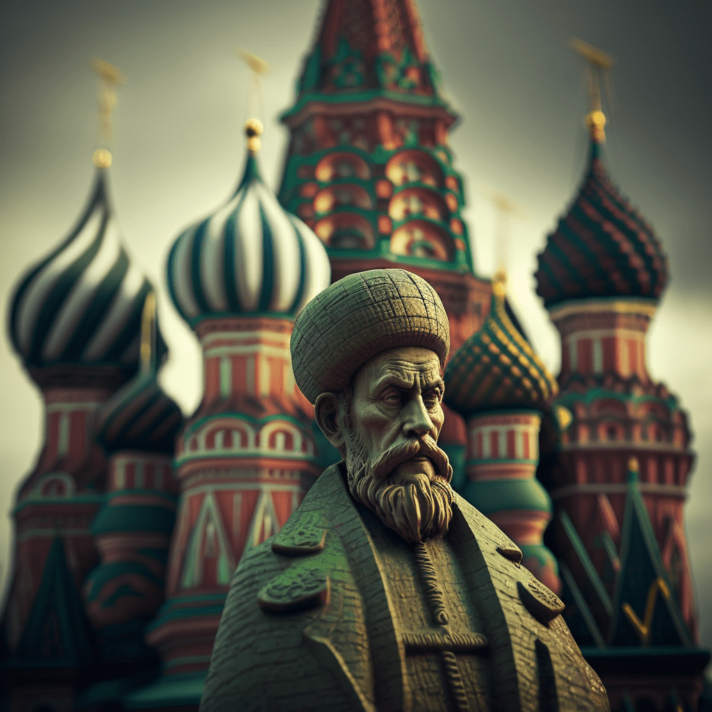 Русский мужчина на фоне собора